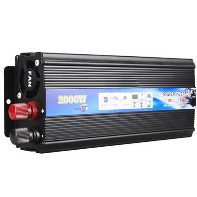 2000W Display Invertor 12V la 220V Transformator 3 Prize 4 USB Convertor Auto Inversor Adaptor Auto pentru Masina Casa Exterior