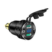 Alumiiniumisulamist QC3.0 USB laadija Din Pistikupesa Toiteväljund Voltmeeter Dual 5V 4.2A Din USB Adapter BMW jaoks