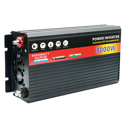 Μετατροπέας αυτοκινήτου DC 12V To AC 220V Power Inverter 3000W 2000W 1000W Portable Car Power Bank Μετατροπέας τάσης ηλιακοί μετατροπείς