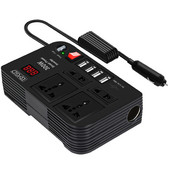 Μετατροπέας αυτοκινήτου 300W Έξοδοι μετατροπέα DC 12V σε AC 220V 4 USB γρήγορης φόρτισης Μετατροπέας ρεύματος γενικής υποδοχής