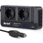 200W Invertor de curent pentru mașină DC 12V la AC 220V 4USB Adaptor Convertor Încărcător auto Priză duală UE