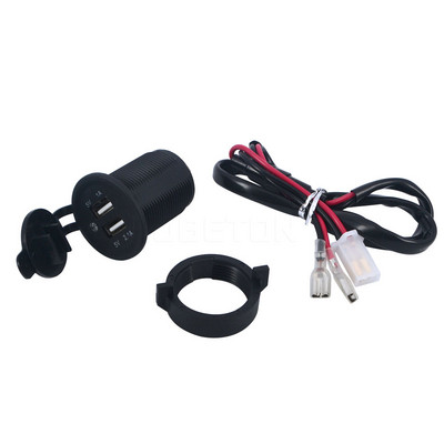 Αυτοκίνητο σκάφους αδιάβροχο 12V Διπλός φορτιστής τροφοδοσίας USB Διακόπτης προσαρμογέα δύο θυρών Βύσμα πρίζας DC 12V 3.1A πάνελ τοποθέτησης Γρήγορη φόρτιση