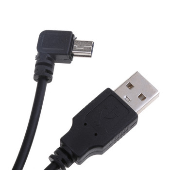 3,5 м кабел за зареждане на Dash Cam 5V 2A USB към Mini USB кабел за зареждане с ляво огъване DVR GPS кабел за зареждане за автомобил, камион, мобилни телефони MP3