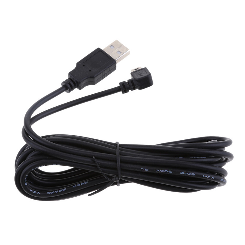 3,5 m armatuurlaua kaamera laadija kaabel 5 V 2A USB-mini USB laadija kaabel vasakpoolse käänuga DVR GPS-i laadimiskaabel auto veoautode mobiiltelefonidele MP3