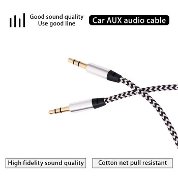 1m жак за Aux кабел 3,5 mm аудио кабел 3,5 mm жак кабел за високоговорител Мъжки към мъжки Aux кабел за кола за JBL слушалки iphone Samsung AUX кабел