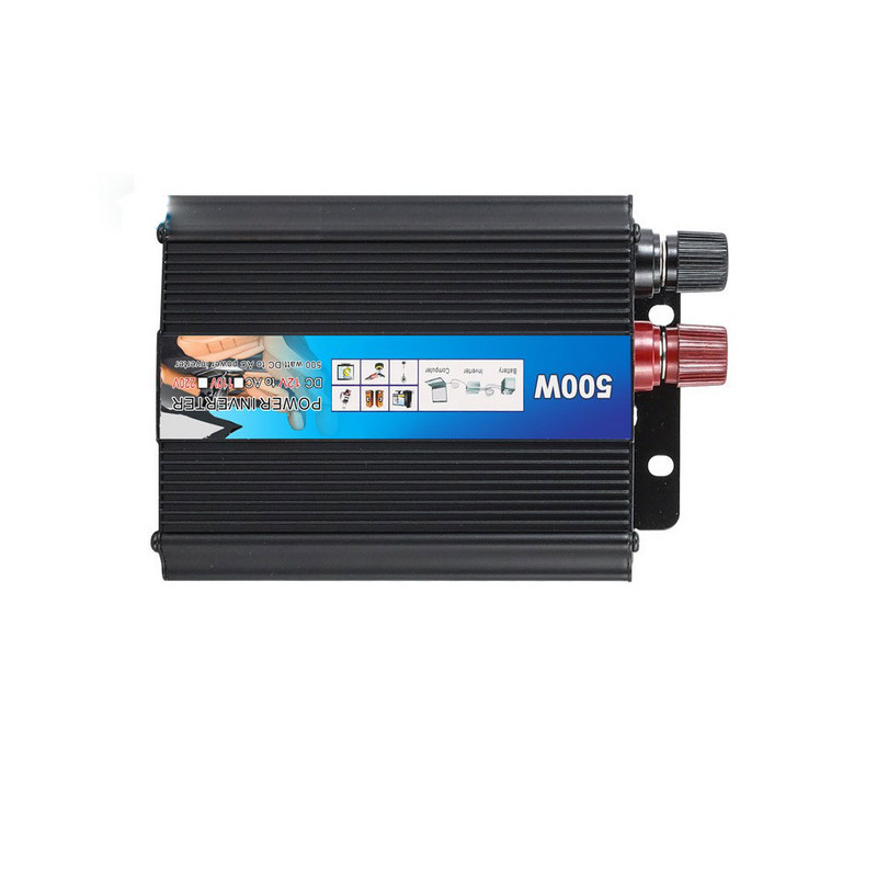 Puhas siinuslaine automaatne inverter 12v kuni 220v 500w inverter, suure võimsusega suure konversiooniga automaatne trafoadapter autotarvikud