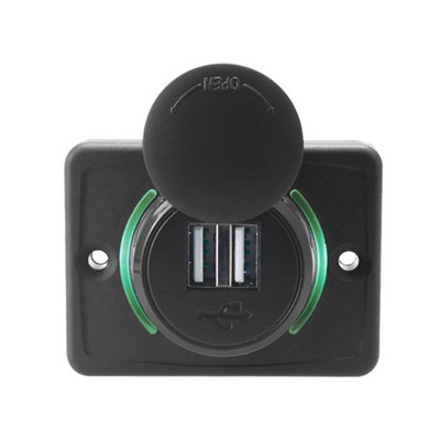 5V 3.1A Încărcător USB dublu Adaptor priză de alimentare Montare pe panou de încărcare rapidă pentru motocicletă, mașină, barcă, ATV, UTV, rulote