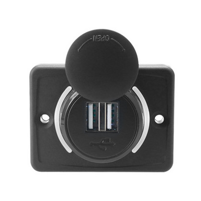 5V 3.1A Încărcător USB dublu Adaptor priză de alimentare Montare pe panou de încărcare rapidă pentru motocicletă, mașină, barcă, ATV, UTV, rulote