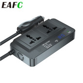 EAFC Invertor de mașină DC 12V la AC 220V 200W Convertor Invertor 4 buc USB Încărcare rapidă LED Priză afișaj Priză universală