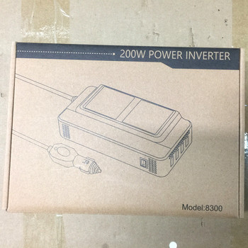 EAFC автомобилен инвертор DC 12V към AC 220V 200W преобразувател инвертор 4 бр. USB бързо зареждане на LED дисплей Гнездо Универсален контакт