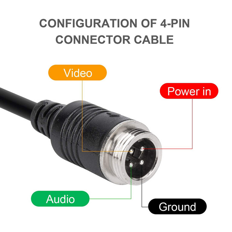 JIEPIE M12 Aviation Head 4 kontaktiga isane RCA/DC emane 4 kontaktiga RCA adapteri pikenduskaabel CCTV monitori auto tagumise varukaamera jaoks