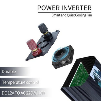 Инвертор с чисти синусоидални вълни DC 12V към AC 110V-220V 5000W напрежение Trans Former Power Converter Adapter Универсален LED слънчев инвертор