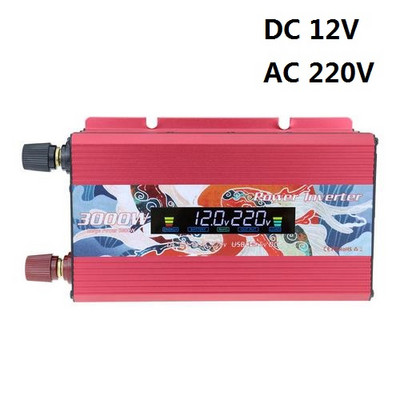 Invertor cu unde sinusoidale pure DC 12V la AC 110V-220V 5000W Tensiune Trans Former Convertor de putere Adaptor Universal LED Invertor solar
