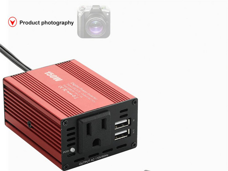 150w autoinverter autoinverter USA inverteri toitemuunduri võimendus kahe USB-autoinverteriga autoelektroonika tarvikud