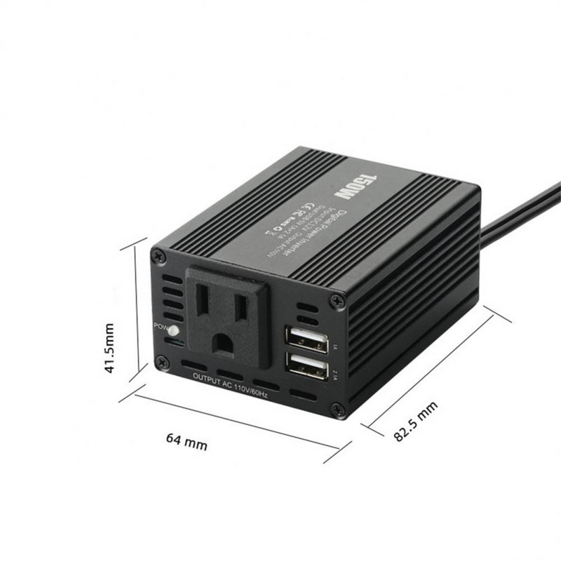 150w autoinverter autoinverter USA inverteri toitemuunduri võimendus kahe USB-autoinverteriga autoelektroonika tarvikud