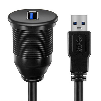 Αδιάβροχη χωνευτή βάση Προσαρμογέας βάσης USB Ταμπλό δίσκος USB 3.0 Θύρα επέκτασης καλώδιο αρσενικό σε θηλυκό για μοτοσικλέτα αυτοκινήτου