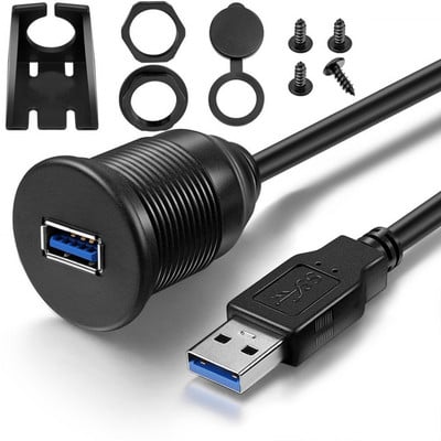 Ūdensnecaurlaidīgs, iebūvēts USB dokstacijas adapteris informācijas paneļa panelis, USB 3.0 ports, vīrišķais–sieviešu pagarinātājs automašīnas motociklam