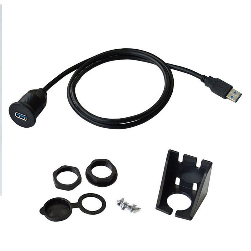 Vodootporan ugradbeni USB adapter za priključnu stanicu Pan USB 3.0 priključak muški na ženski produžni kabel za auto motocikl