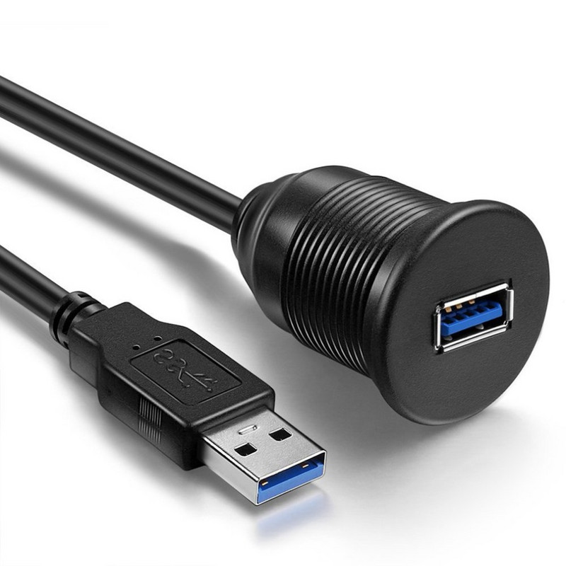 Vodootporan ugradbeni USB adapter za priključnu stanicu Pan USB 3.0 priključak muški na ženski produžni kabel za auto motocikl