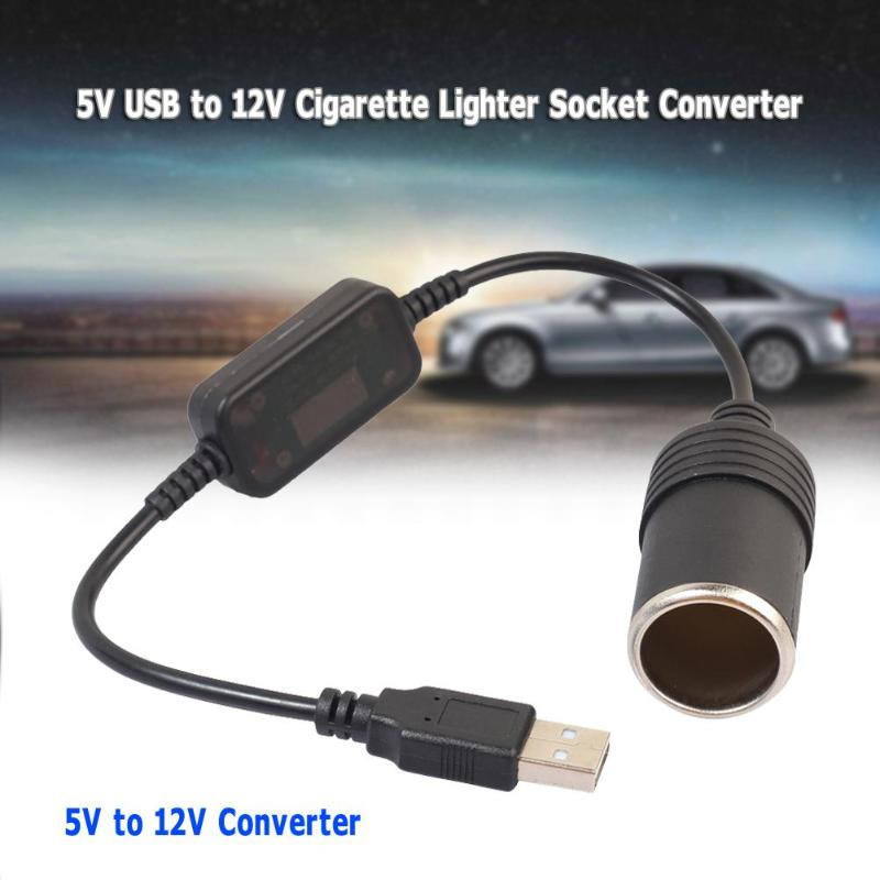 5V 2A USB kuni 12V 8W auto sigaretisüütaja emane pistikupesa adapter USB isane sigaretisüütaja naissoost muunduri autotarvikud