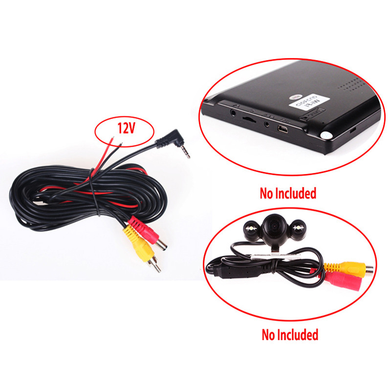 Cablu video iaotuGo 6M 2.5mm Jack/RCA pentru navigator GPS, cablu video 6M 4 pini pentru recorder DVR auto Cablu prelungitor video 4 pini