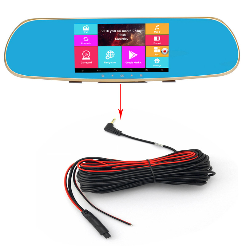 Cablu video iaotuGo 6M 2.5mm Jack/RCA pentru navigator GPS, cablu video 6M 4 pini pentru recorder DVR auto Cablu prelungitor video 4 pini