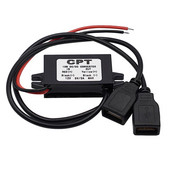 Μονάδα μετατροπέα DC-DC 12V σε 5V 3A 15W Διπλό USB Προσαρμογέας εξόδου τροφοδοσίας τροφοδοσίας κατεβαίνοντας αδιάβροχη μονάδα τροφοδοσίας αυτοκινήτου Potting
