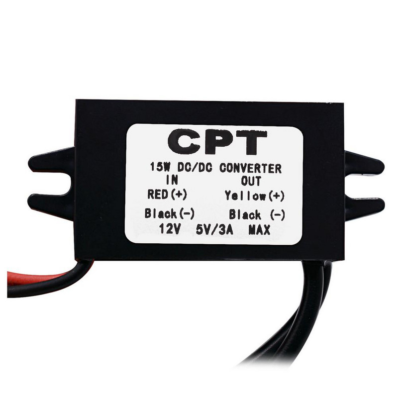 Μονάδα μετατροπέα DC-DC 12V σε 5V 3A 15W Διπλό USB Προσαρμογέας εξόδου τροφοδοσίας τροφοδοσίας κατεβαίνοντας αδιάβροχη μονάδα τροφοδοσίας αυτοκινήτου Potting
