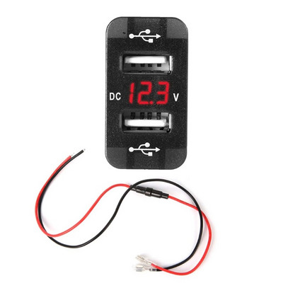 40x20mm 12V Dual USB autós töltő LED Voltmérő tápadapter Suzuki Toyotához