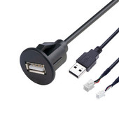 Universaalne 4 6 pin USB naisliidesega armatuurlaua kinnituspaneeli pikenduskaabli adapter autoraadio Androidi multimeediumipleieri jaoks