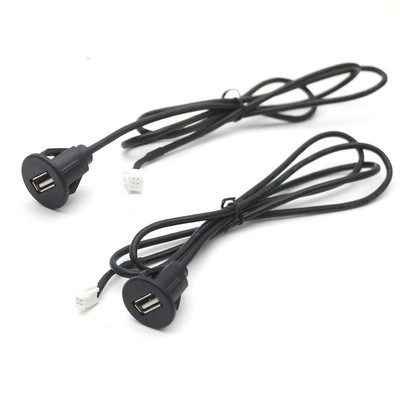Universaalne 4 6 pin USB naisliidesega armatuurlaua kinnituspaneeli pikenduskaabli adapter autoraadio Androidi multimeediumipleieri jaoks