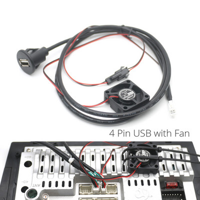 Universaalne 4 6 pin USB naisliidesega armatuurlaua kinnituspaneeli pikenduskaabli adapter autoraadio Androidi multimeediumipleieri jaoks