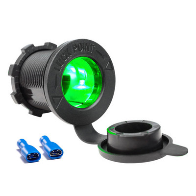 Adapter za automobilski upaljač s LED indikatorom Vodootporan Auto Marine Moto Utičnica za napajanje Utičnica za upaljač D4