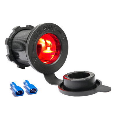 Adapter za automobilski upaljač s LED indikatorom Vodootporan Auto Marine Moto Utičnica za napajanje Utičnica za upaljač D4