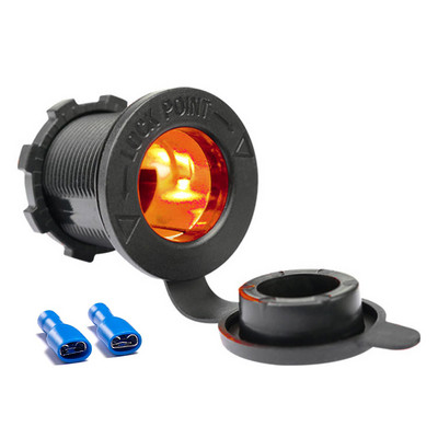 Adapter za automobilski upaljač s LED indikatorom Vodootporan Auto Marine Moto Utičnica za napajanje Utičnica za upaljač D4