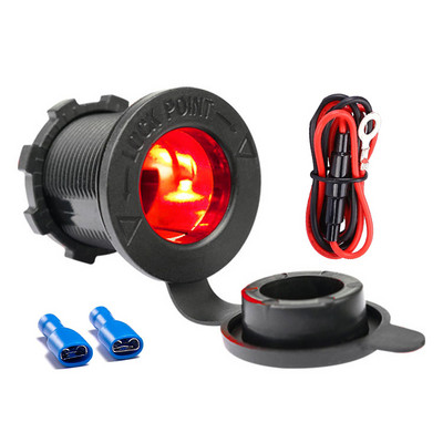 Adapter za automobilski upaljač s LED indikatorom Vodootporan Auto Marine Moto Utičnica za napajanje Utičnica za upaljač D4