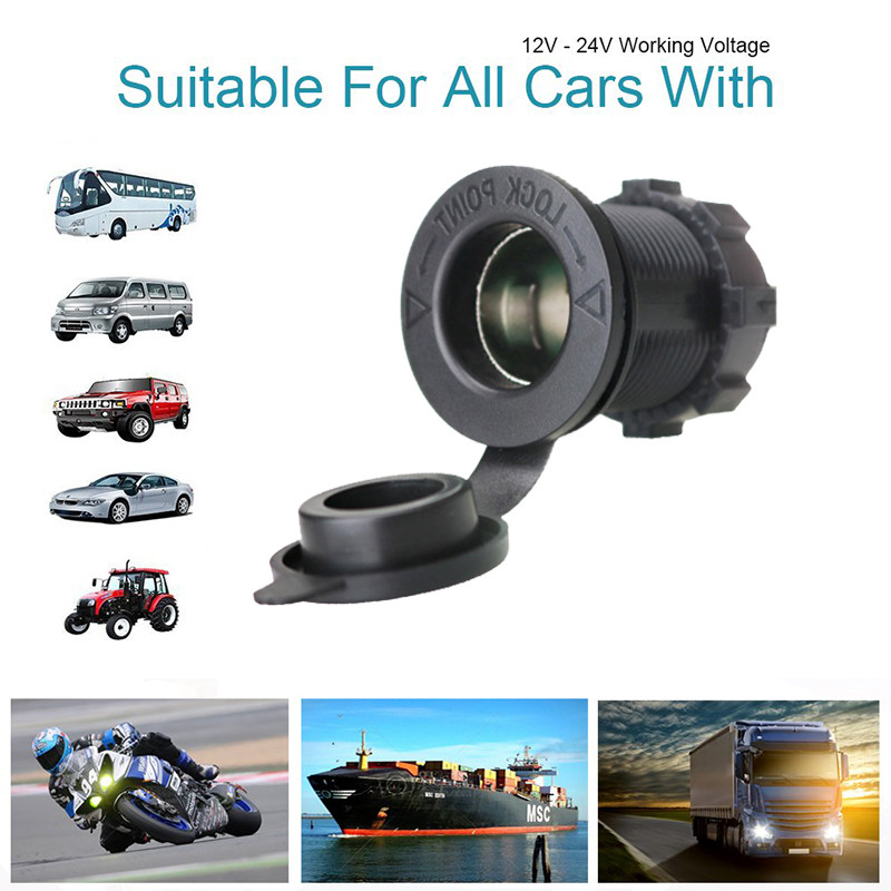 Adapter za automobilski upaljač s LED indikatorom Vodootporan Auto Marine Moto Utičnica za napajanje Utičnica za upaljač D4