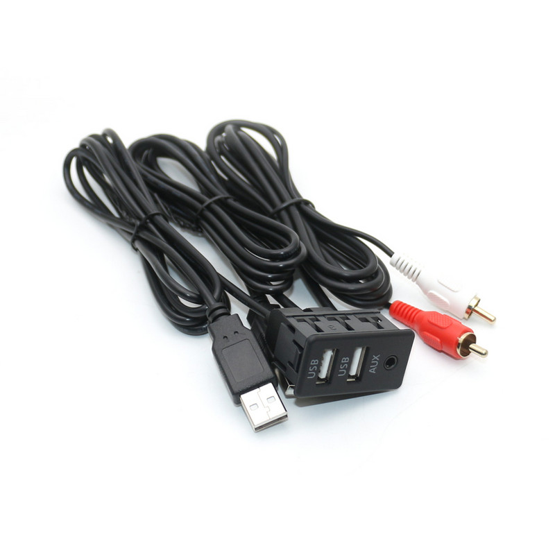 Univerzalna ploča za ugradnju u ploču s dva USB priključka tipa C, 3,5 mm AUX sučelje, produžni kabelski adapter za Toyotu VW