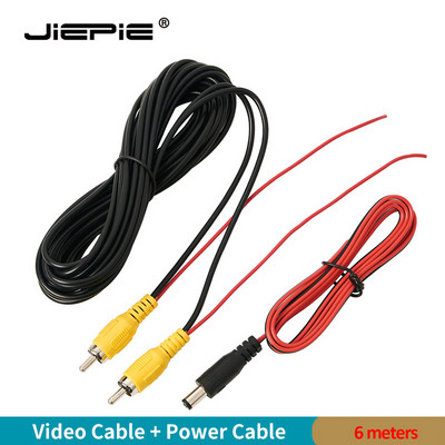 JIEPIE RCA videopikenduskaabel AV-kaabel isane-isa koos päästikujuhtmega tahavaate tagavaatekaamera auto multimeediumimonitori jaoks