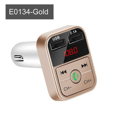 Transmițător FM Bluetooth 5.0 pentru mașină Receptor audio wireless Mâini libere Player MP3 automat 2.1A Încărcător rapid USB dublu Accesorii auto