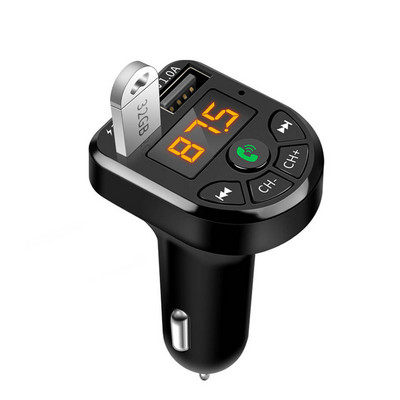 Transmițător FM 5.0 compatibil cu Bluetooth Kit auto Modulator MP3 Player Receptor audio wireless Mâini libere Încărcător rapid USB dublu
