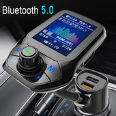 JINSERTA 2022 MP3 glazbeni uređaj za automobil Bluetooth 5.0 prijemnik FM odašiljač Dual USB QC3.0 punjač U disk / TF kartica Glazba bez gubitaka