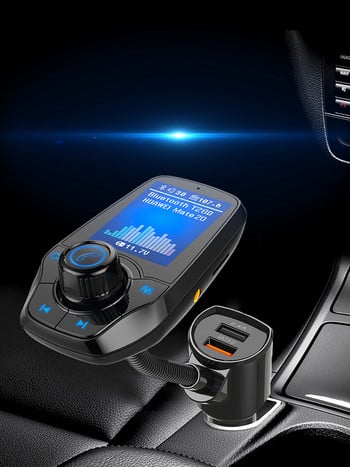 Πομπός FM Handsfree Bluetooth Car Kit Συσκευή αναπαραγωγής MP3 με διπλό φορτιστή αυτοκινήτου USB Διαμορφωτής πομπού FM U Disk / Κάρτα TF