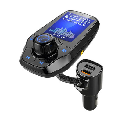 FM-saatja käed-vabad Bluetooth-autokomplekt MP3-mängija kahe USB-autolaadijaga FM-modulaatori saatja U-ketas / TF-kaart