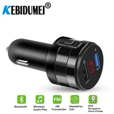 Автомобилен Bluetooth FM предавател Модулатор 3.1A Двойни USB портове Адаптер за зарядно за кола MP3 плейър Безжичен аудио приемник Handfree Комплект