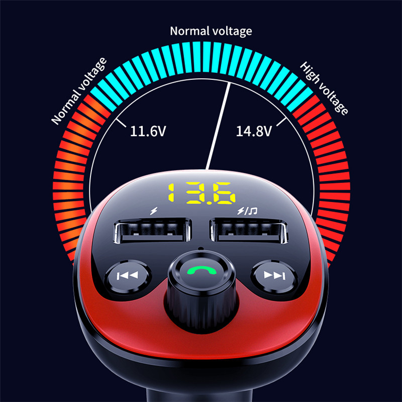 Bluetooth 5.0 Fm odašiljač Radio Handsfree Auto oprema Dual USB punjač Auto MP3 Player TF U Disk Music Player Auto modulator