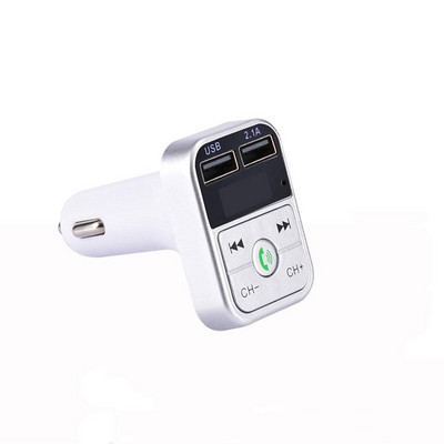 Transmițător FM pentru mașină Receptor audio fără fir compatibil Bluetooth 5.0 Apel mâini libere 2.1A 1A Încărcător rapid USB dublu Mp3 Player