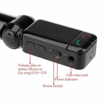 FM модулатор Автомобилен MP3 плейър Хендсфри Безжичен Bluetooth комплект Fm трансмитер Led автомобилен Mp3 плейър USB зарядно Аксесоари за кола