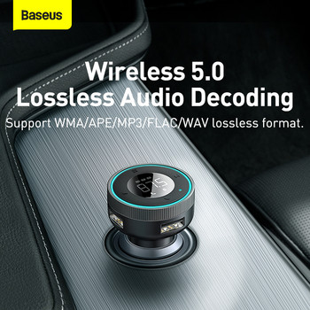 Baseus FM трансмитер Модулатор Автомобилен безжичен Bluetooth 5.0 USB бързо зарядно Автоматично допълнително радио Mp3 плейър Музикален комплект за кола със свободни ръце