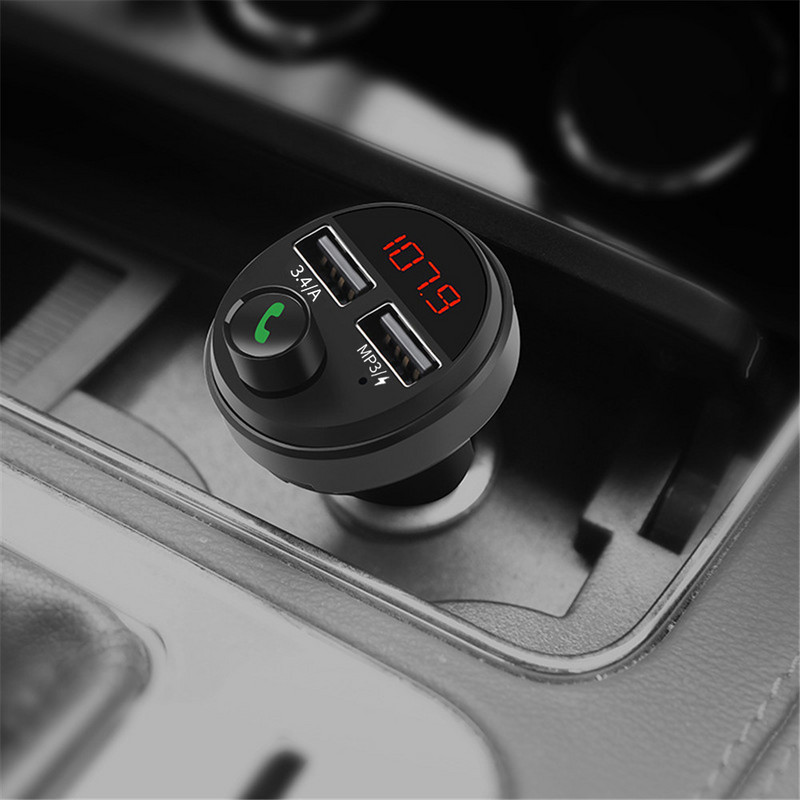 Φορτιστής αυτοκινήτου Διπλός 3.4A USB TF Bluetooth Car Kit Πομπός Fm Μουσικής Αντάπτορας ήχου Mp3 Player Φορτιστής κινητού τηλεφώνου